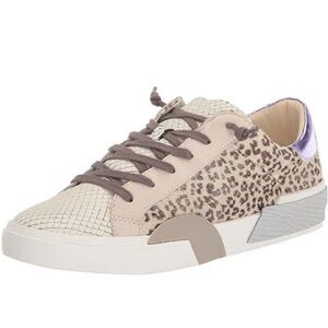 Dolce Vita Leopard Print Sneakers with Purple Accent